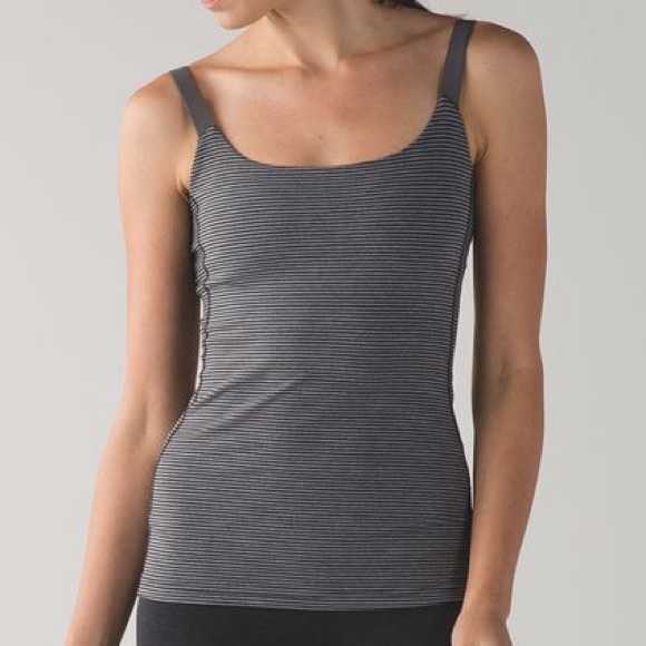 lululemon athletica Tops - Lululemon Barre None Tank | Black and Gray | Size 6